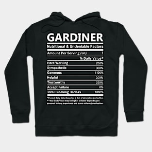 Gardiner Name T Shirt - Gardiner Nutritional and Undeniable Name Factors Gift Item Tee Hoodie